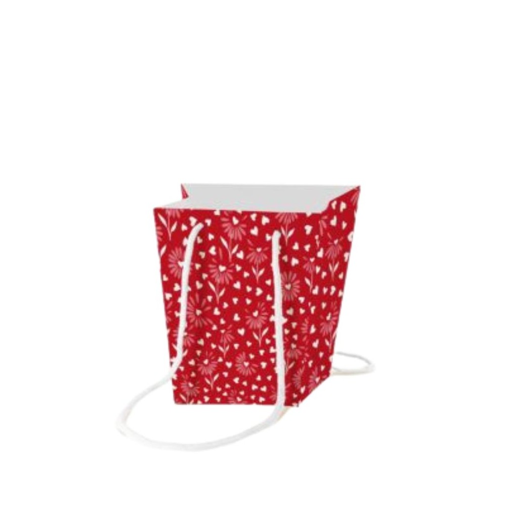 Shopper bag San Valentino 11x15 h17cm 10pz. Rosso